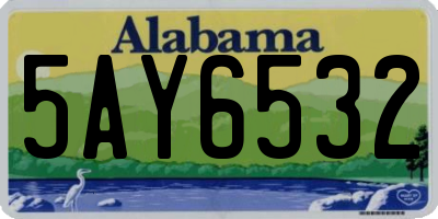 AL license plate 5AY6532