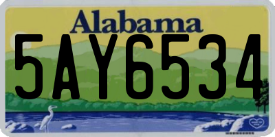 AL license plate 5AY6534