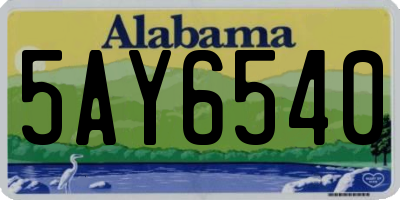 AL license plate 5AY6540