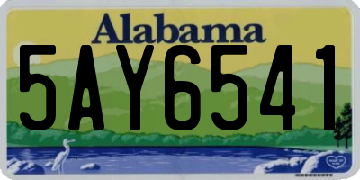 AL license plate 5AY6541