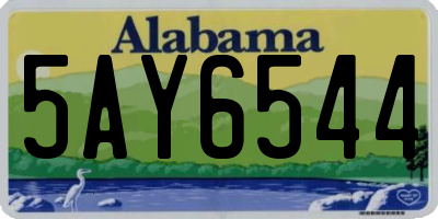 AL license plate 5AY6544