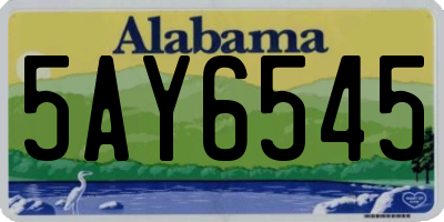 AL license plate 5AY6545