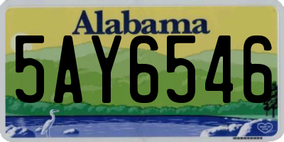 AL license plate 5AY6546