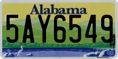 AL license plate 5AY6549