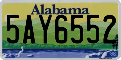 AL license plate 5AY6552