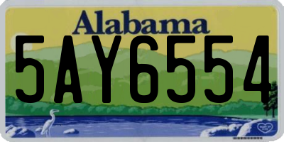 AL license plate 5AY6554