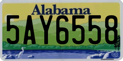 AL license plate 5AY6558