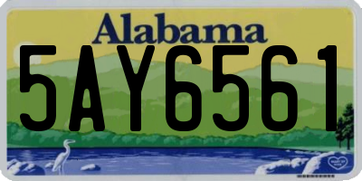 AL license plate 5AY6561