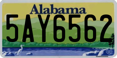 AL license plate 5AY6562