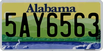 AL license plate 5AY6563