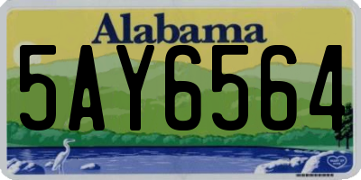 AL license plate 5AY6564