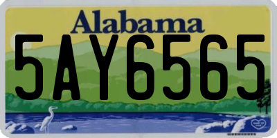 AL license plate 5AY6565