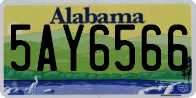 AL license plate 5AY6566