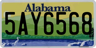 AL license plate 5AY6568