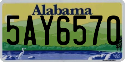 AL license plate 5AY6570