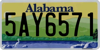 AL license plate 5AY6571