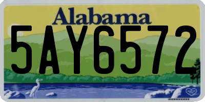 AL license plate 5AY6572