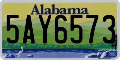 AL license plate 5AY6573