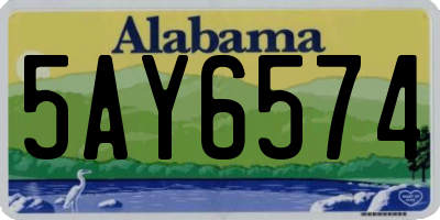 AL license plate 5AY6574