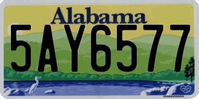 AL license plate 5AY6577