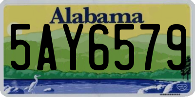 AL license plate 5AY6579