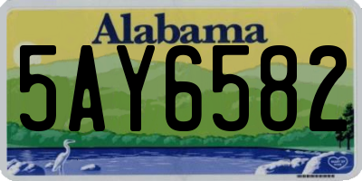 AL license plate 5AY6582