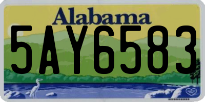 AL license plate 5AY6583
