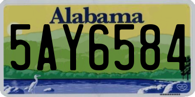 AL license plate 5AY6584