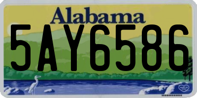 AL license plate 5AY6586