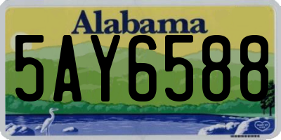 AL license plate 5AY6588