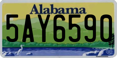 AL license plate 5AY6590