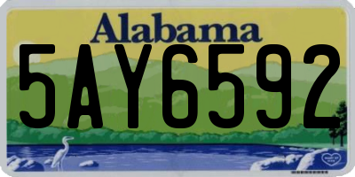 AL license plate 5AY6592