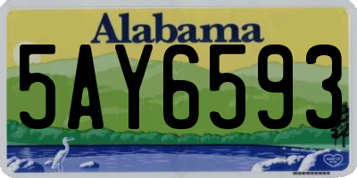 AL license plate 5AY6593