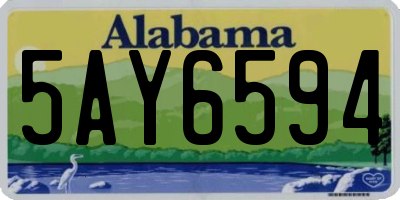 AL license plate 5AY6594