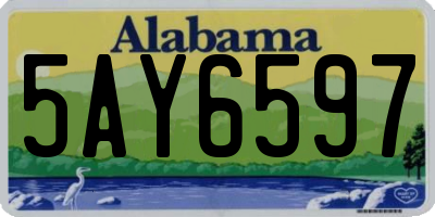 AL license plate 5AY6597