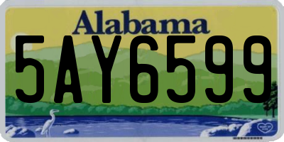 AL license plate 5AY6599