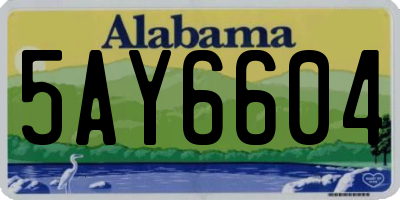 AL license plate 5AY6604