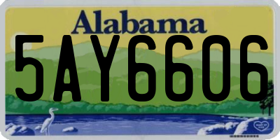AL license plate 5AY6606