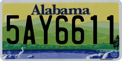 AL license plate 5AY6611