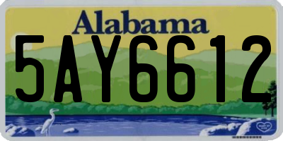 AL license plate 5AY6612