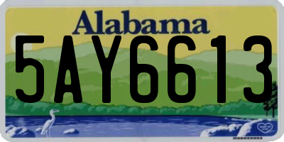 AL license plate 5AY6613