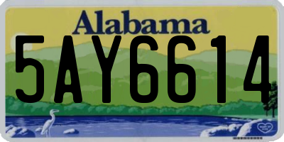 AL license plate 5AY6614