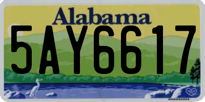 AL license plate 5AY6617