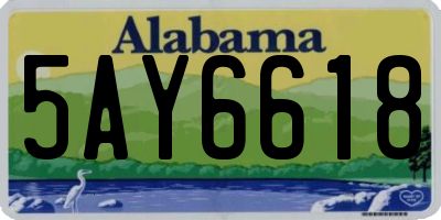 AL license plate 5AY6618