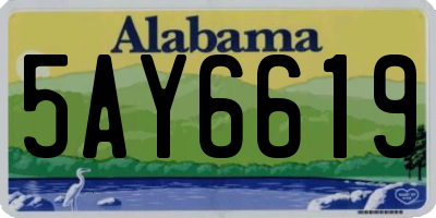 AL license plate 5AY6619