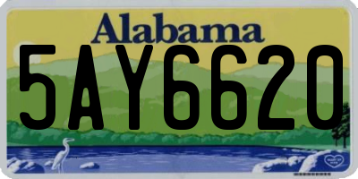 AL license plate 5AY6620