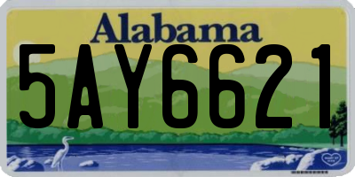 AL license plate 5AY6621