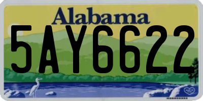 AL license plate 5AY6622