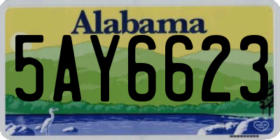 AL license plate 5AY6623