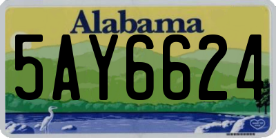 AL license plate 5AY6624